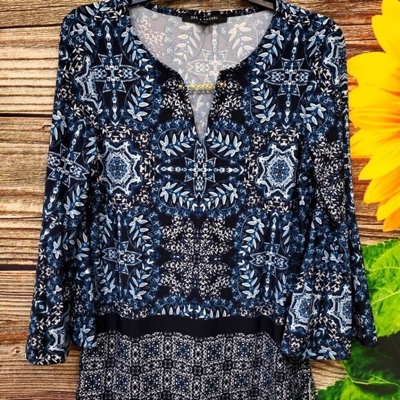 Zac & Rachel Long sleeve blue/aqua blouse small NWT - Picture 1 of 5